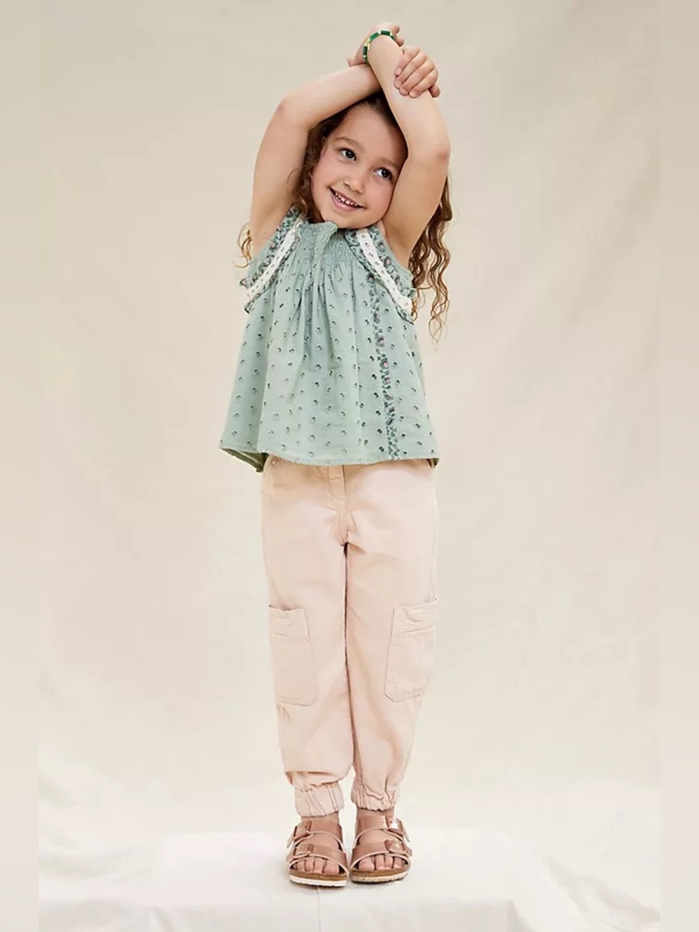 Anthropologie Forever That Girl Effie Eyelet Kids Tank Size 3T
